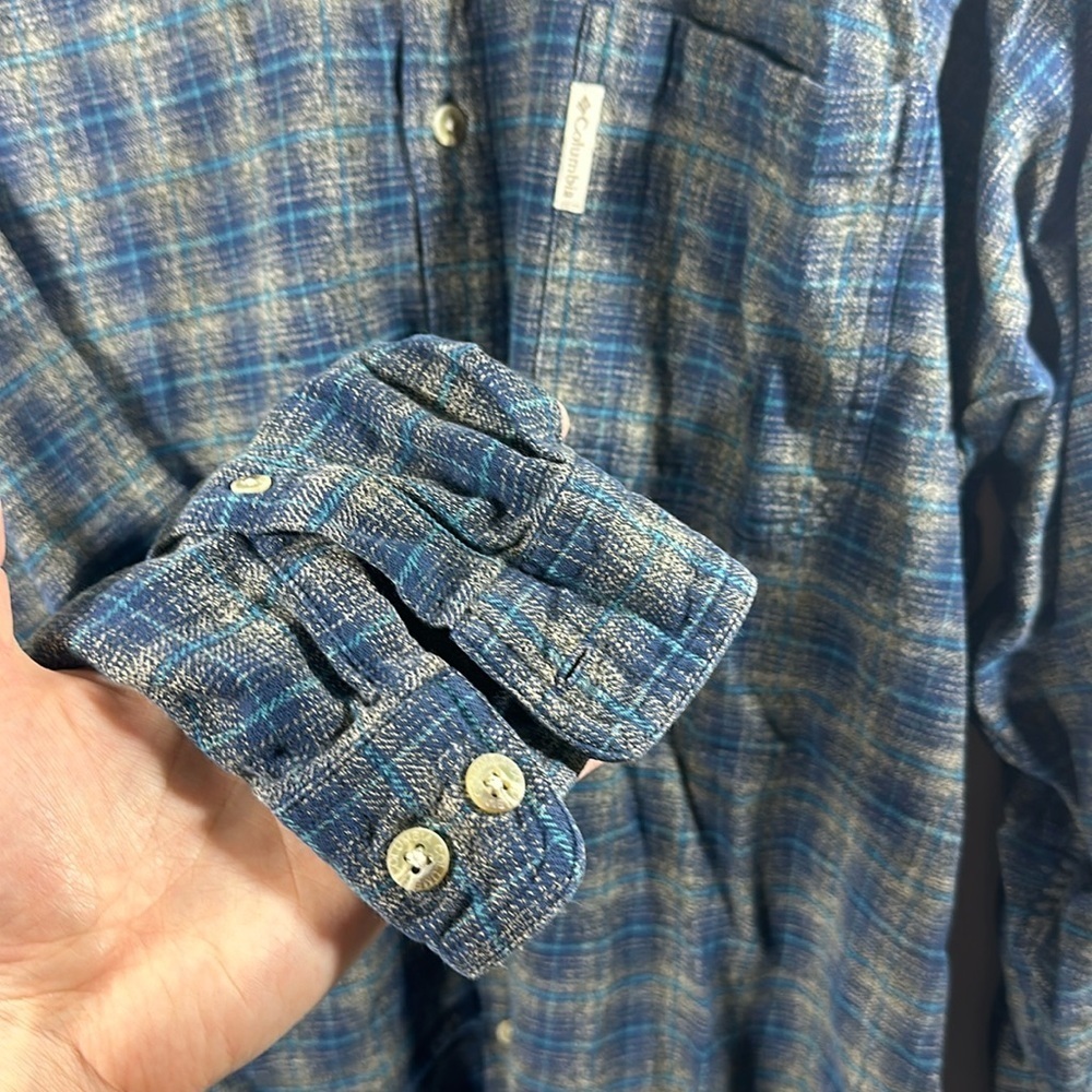 1990's VINTAGE Columbia Button Down Flannel 100% Cotton - Picture 5 of 6